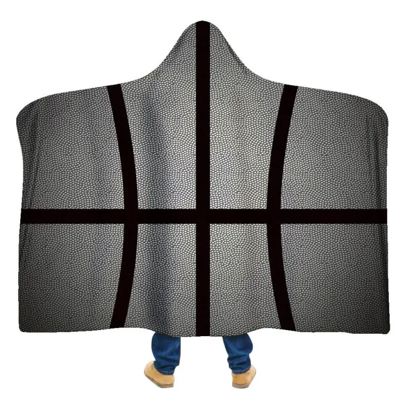 long sherpa hooded blanket