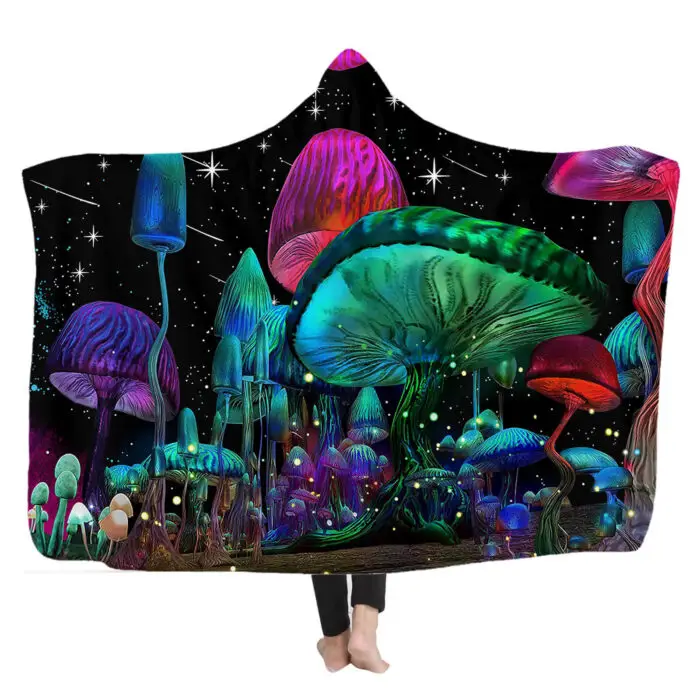rick and morty hooded blanket