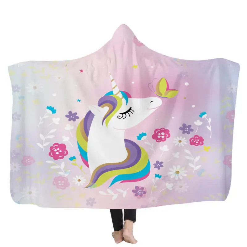 unicorn hooded blanket