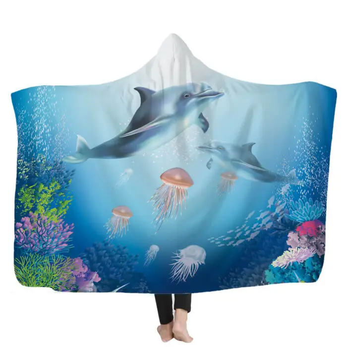 hooded blanket with zip