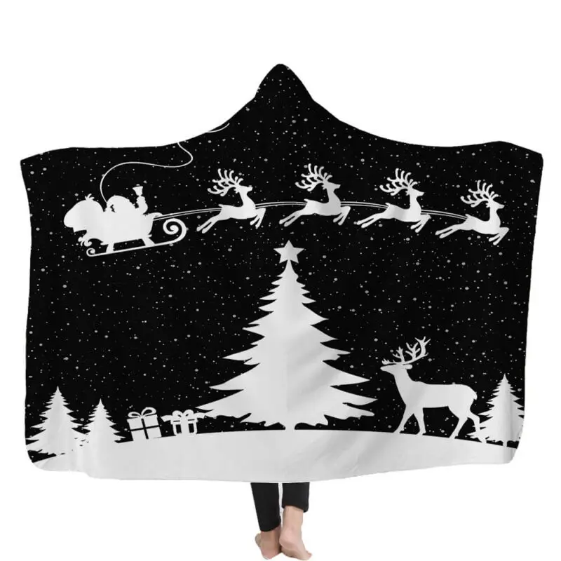 christmas hooded blanket
